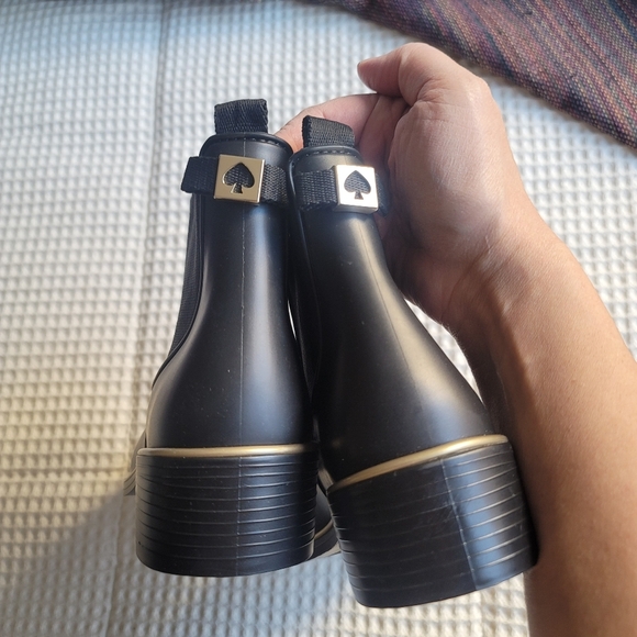 Kate Spade New York, Solstice Rain‎ Boot, Black, Size 6 - Picture 10 of 15